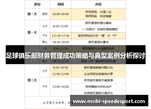 足球俱乐部财务管理成功策略与典型案例分析探讨